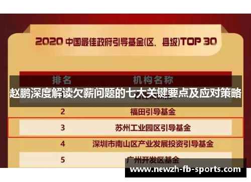 赵鹏深度解读欠薪问题的七大关键要点及应对策略 赵鹏深度解读欠薪问题的七大关键要点及应对策略